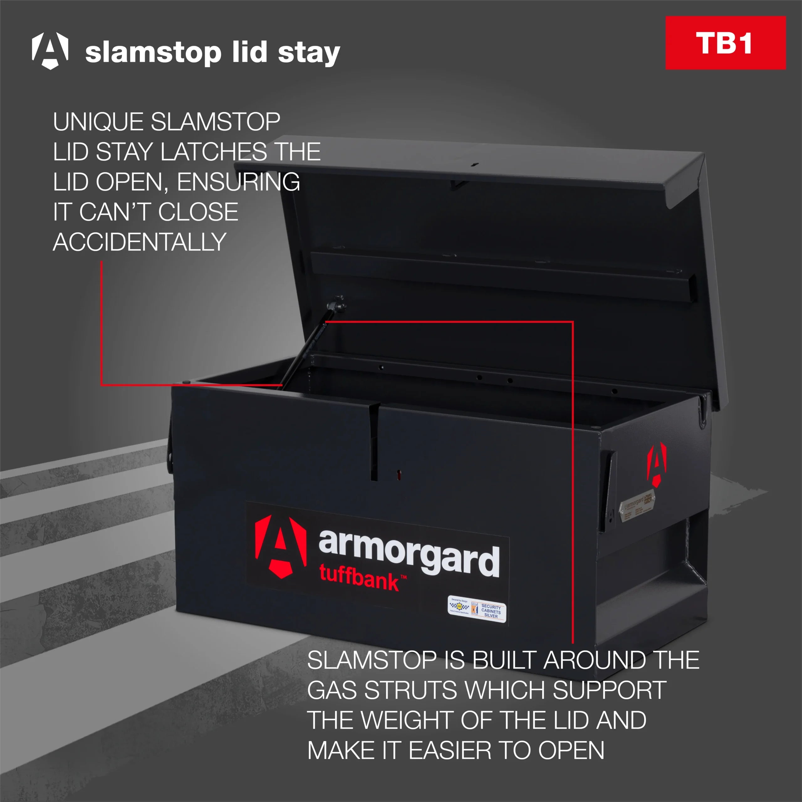 Armorgard TuffBank TB1 Secure Van Vault Tool Chest | 950 x 510 x 460mm