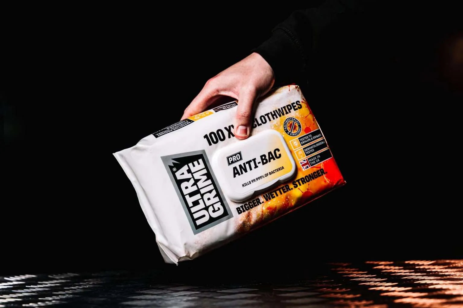 UltraGrime Pro Anti-Bac Antibacterial & Virucidal XXL ClothWipes — Pack of 100