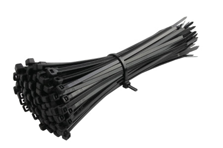 Black nylon cable ties 370 x 4.8mm