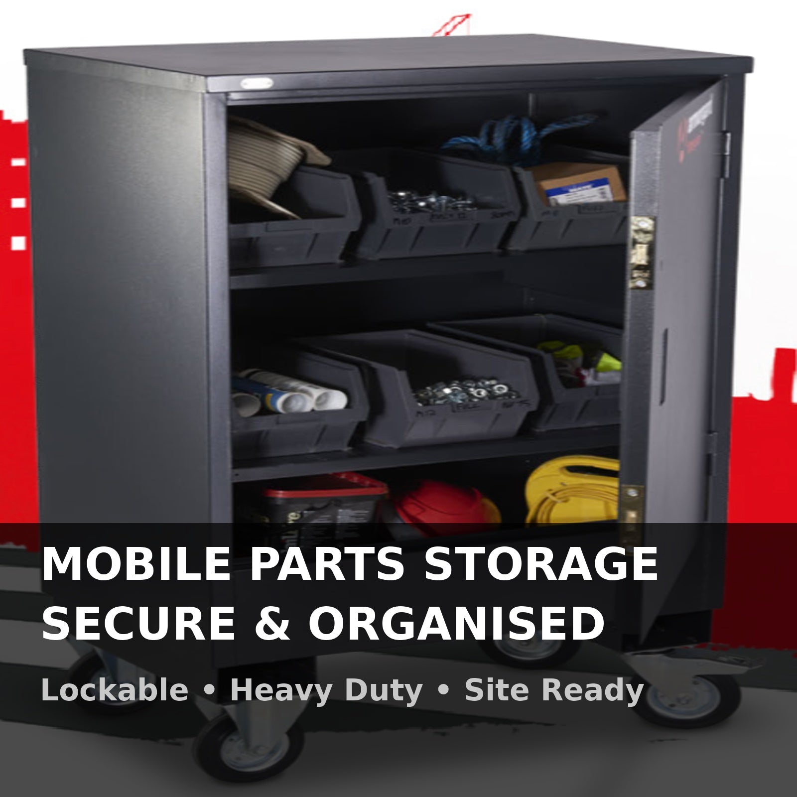 Armorgard FittingStor FC2 Mobile Secure Parts & Fixings Cabinet