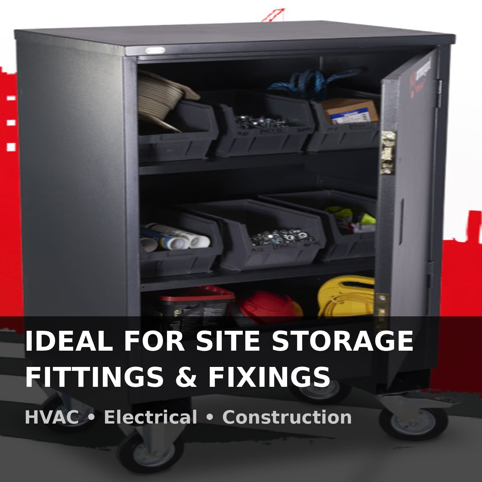 Armorgard FittingStor FC2 Mobile Secure Parts & Fixings Cabinet