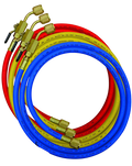 Mastercool 90262-36 Set of 3-90cm Standard Hose 1/4 - 1/4 Manual Shut-Off