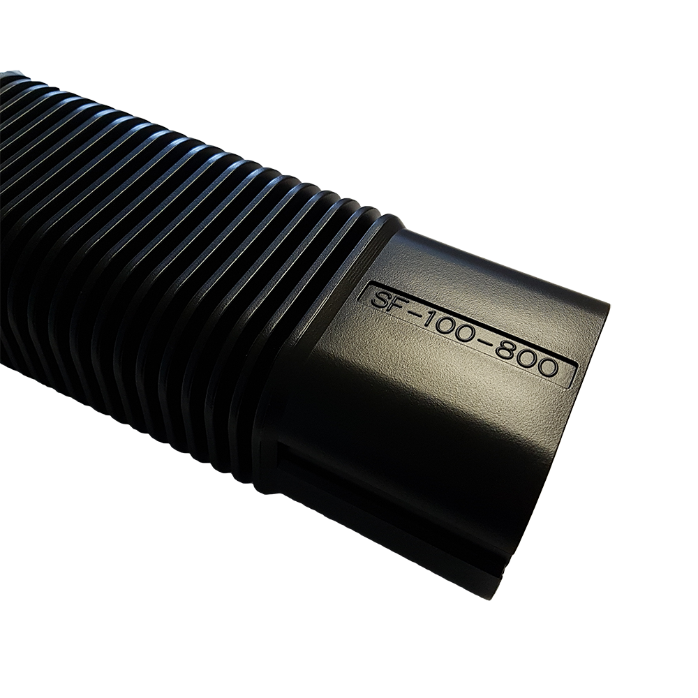 Inaba 100mm Trunking 800mm Flexible Joint Black