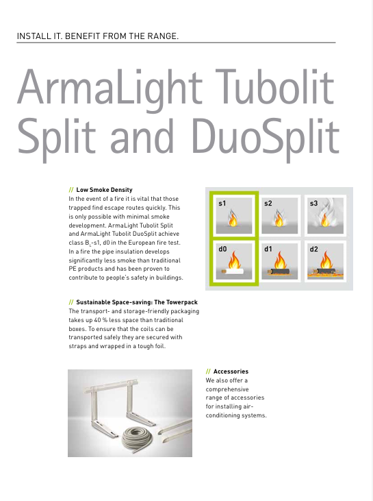 Armacell Tubolit DuoSplit Pre-Insulated Twin Copper Pipe 3/8" & 5/8" | 25m Coil | DZC-101688/E25