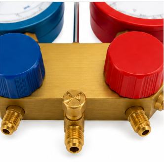 Javac FR4312-E25 CO₂ Transcritical 2-Valve Manifold | 160 Bar | 3 x Steel Mesh Hoses & Case