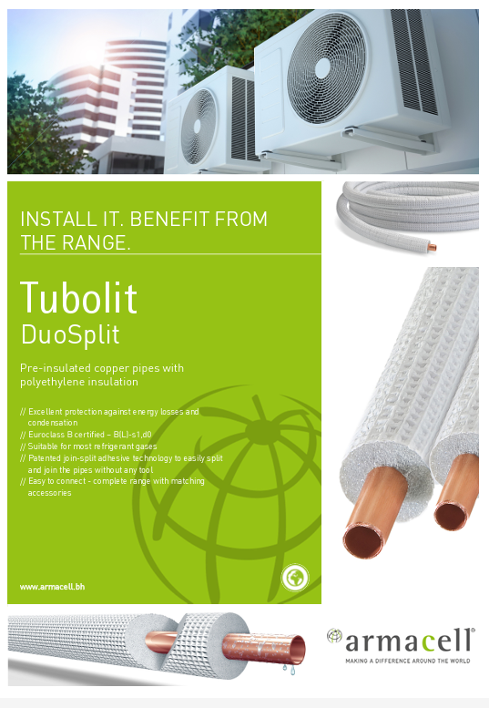Armacell Tubolit DuoSplit Pre-Insulated Twin Copper Pipe 3/8" & 5/8" | 25m Coil | DZC-101688/E25