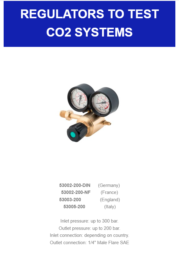 Mastercool 53003-200 Nitrogen Regulator CO2 Systems UK BS3 200 Bar - MastercoolTools.com 