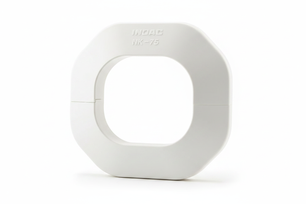 Inoac NK-75 Plastic Pipe Trunking Wall Cap 75mm - Ivory