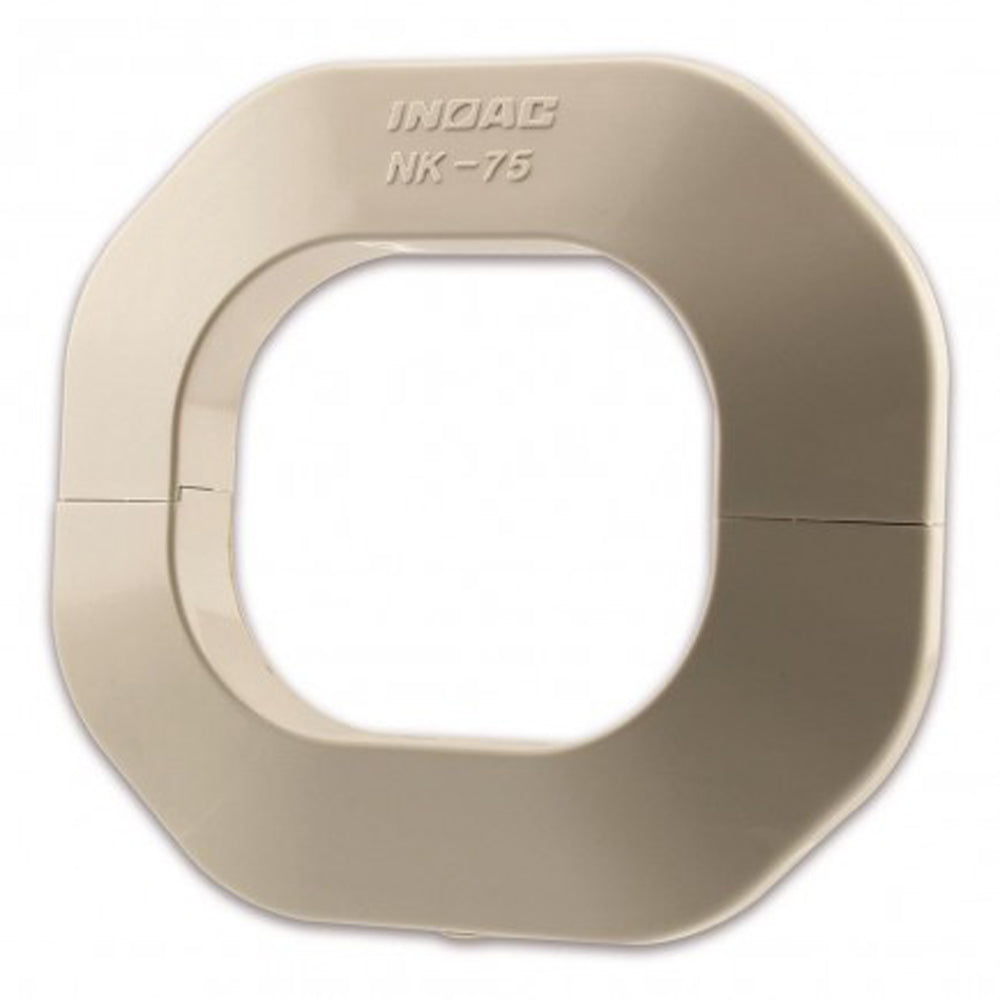 Inoac NK-75 Plastic Pipe Trunking Wall Cap 75mm - Ivory