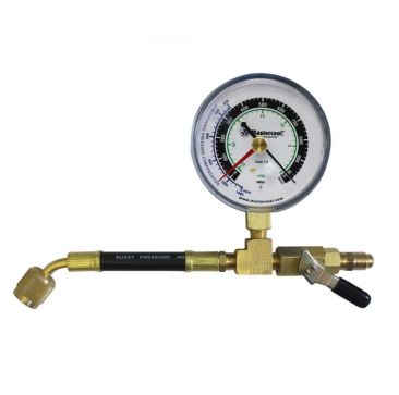 Mastercool Analog Vacuum Gauge with Control Valve 1/4‚Äù flare female x 1/4‚Äù flare male