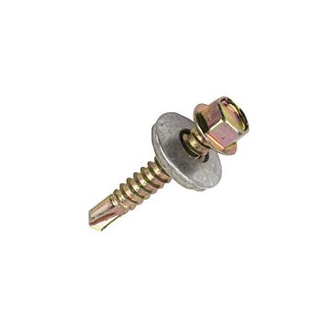 Tek Screw 5.5x38 Self Tap Self Drill Screw + 16mm Washer Pack of 100
