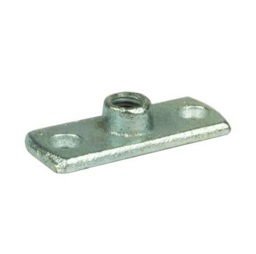 Back Plate Galvanised Pipe Clip Clamp M10 Female Thread