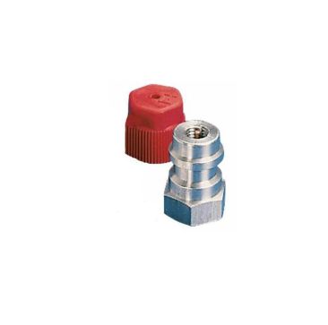 Mastercool Straight Adapter with Valve Core High Side 1/4‚Äù (7/16‚Äù-20) x 16mm