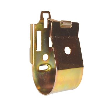 Metal Hanger Type 4 - zinc passivated mild steel pipe support clip for M8/M10 threaded rod, 10-pack, UK compliant