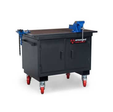Armorgard Mobile Tuffbench with 4 inch Chain Vice and 6 inch Engineers Vice¬†Fitted