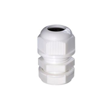 Dome Top Glands with Lock Nut 20mm White x 10