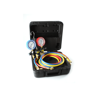 Javac Two-Valve Multi Gas Manifold, 72 1/4 inch Hoses, Case and Sight-Glass