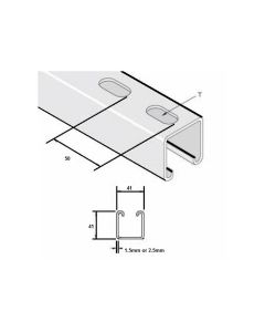 Channel Slotted Deep 41 X 41 2.5 3M
