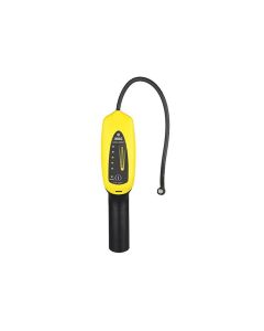JAVAC Gas-Mate ATEX Trace Gas Leak Detector with 40cm flexible probe, yellow and black design, LED indicators, and audio alert system for HVAC/R refrigerant leak detection