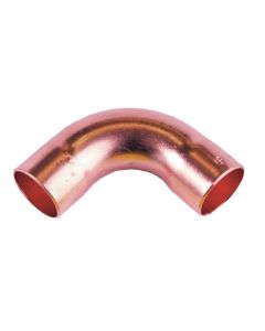 A 1 5/8 inch 90-degree long elbow copper fitting (C x C) with a polished copper surface, designed for ACR systems, displayed on a white background.