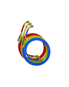 Mastercool 1/4 inch Refrigerant Charging Lines 180cm Shut Off Valves