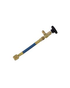 Mastercool 90269 Shut-Off Valve with Blue Hose 1/4 - 1/4 inch