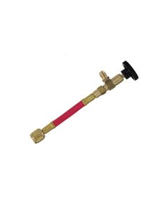 Mastercool 90289 Charging Line with Shut-Off Valve Red 1/4 - 1/4 inch
