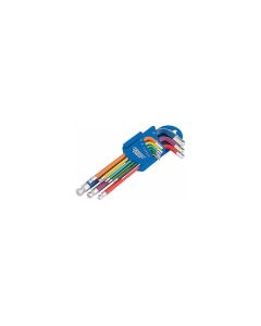 Draper Metric Coloured Hexagon And Ball End Key Set (9 Piece)