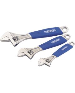 Draper 3 Piece Soft Grip Crescent-Type Adjustable Wrench Set