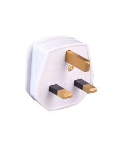 Three Pin UK White Plug 13 Amp
