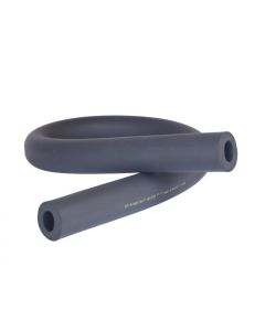 A 2m-long section of Armaflex HT Solar Pipe Insulation, a black EPDM foam rubber tube, coiled to show its flexibility. The insulation features yellow text on the exterior reading "HT/Armaflex® 13x035" and "www.armacell.com," displayed against a white back