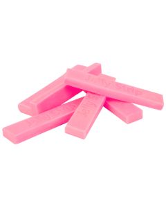 A collection of six pink Jally Strips, each labelled "JALLY STRIP," arranged in a slightly overlapping pile against a white background. These strips are designed for microbial control in condensate air conditioning and refrigeration system trays.