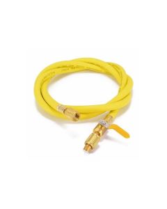 Mastercool Charging Hose Yellow 60 Inch 1/4 Manual Ball Valve