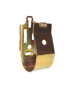 Metal Hanger Type 3 - zinc passivated mild steel pipe support clip for M8/M10 threaded rod, 10-pack, UK compliant