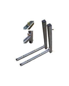 Cantilever Arm Wall Bracket Kit - 2 x 600mm Arm 2 x 750mm Vertical Steel