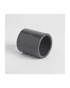 Grey Pvcu 3/4 Inch Pressure Pipe Straight Coupler Socket