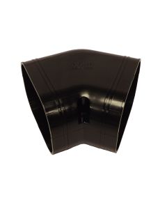100mm 45 degree Flat Bend Slimduct Trunking Black