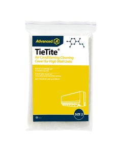 Advanced TieTite Size 2 Air Conditioning Cleaning Cover Pack of 5 packaging, yellow and blue design, for high wall units up to 930mm