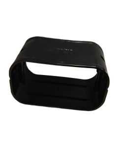 100mm Connection Piece Slimduct Trunking Black