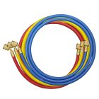 Mastercool 47396 96-Inch Nylon Barrier Hose Set Blue/Yellow/Red 1/4" SAE