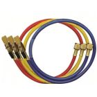 Mastercool 90262-60 Set of 3-150cm Standard Hose 1/4 & 1/4 Manual Shut-Off