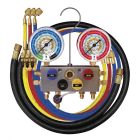 Mastercool 96272-MB-E 4-Way Ball Valve Manifold Gauge Set R134a R22