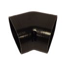 100mm 45 degree Flat Bend Slimduct Trunking Black