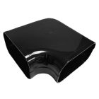 100mm 90 degree Flat Bend Slimduct Trunking Black