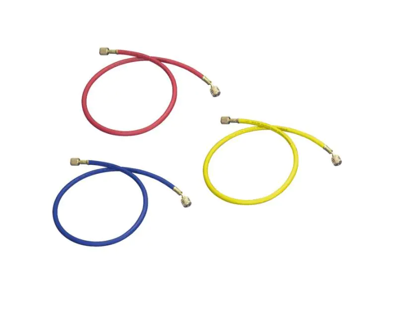 Mastercool Set of 3 x 150 cm HD 1/4 inch Nylon Barrier Charging Hoses Mastercool Set of 3 x 150 cm HD 1/4 inch Nylon Barrier Charging Hoses