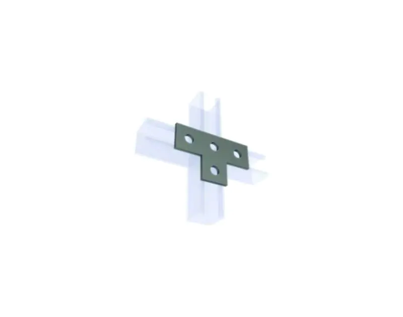 Galvanised Steel 4 Hole Flat T Bracket Galvanised Steel 4 Hole Flat T Bracket