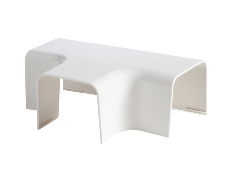 White Plastic Trunking Sauermann 110 x 75mm Tee Joint TJE80 White Plastic Trunking Sauermann 110 x 75mm Tee Joint TJE80