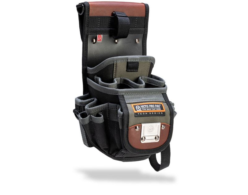 Veto Pro Pac DP3 Tool Pouch and Drill Holster for Professionals, featuring multiple pockets and a sturdy design, available at www.airconspares.com