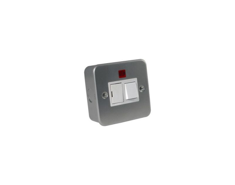 Switched Spur 13 Amp Metal Clad Switch with Neon Switched Spur 13 Amp Metal Clad Switch with Neon