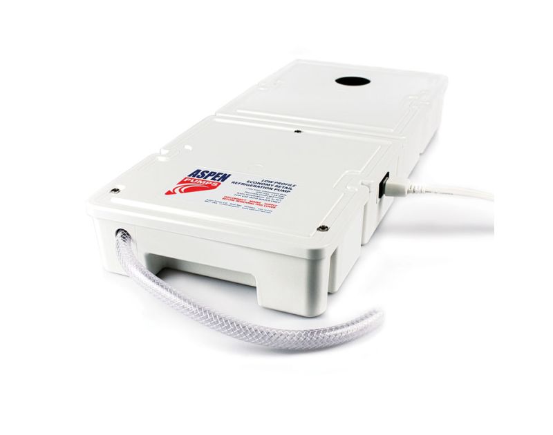 Aspen Low Profile ERRP condensate removal pump FP2597 with 2m power cable and discharge hose Aspen Low Profile ERRP condensate removal pump FP2597 with 2m power cable and discharge hose